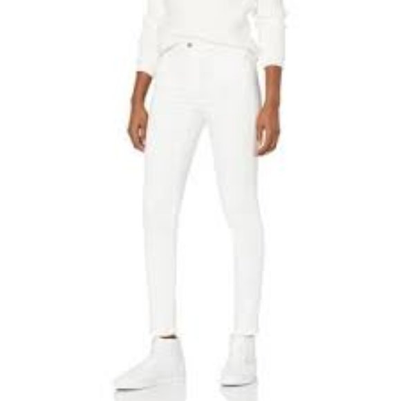 Amazon Essentials Denim - Amazon Essentials Women's Skinny Jeans White New With Tags Size 14 Long